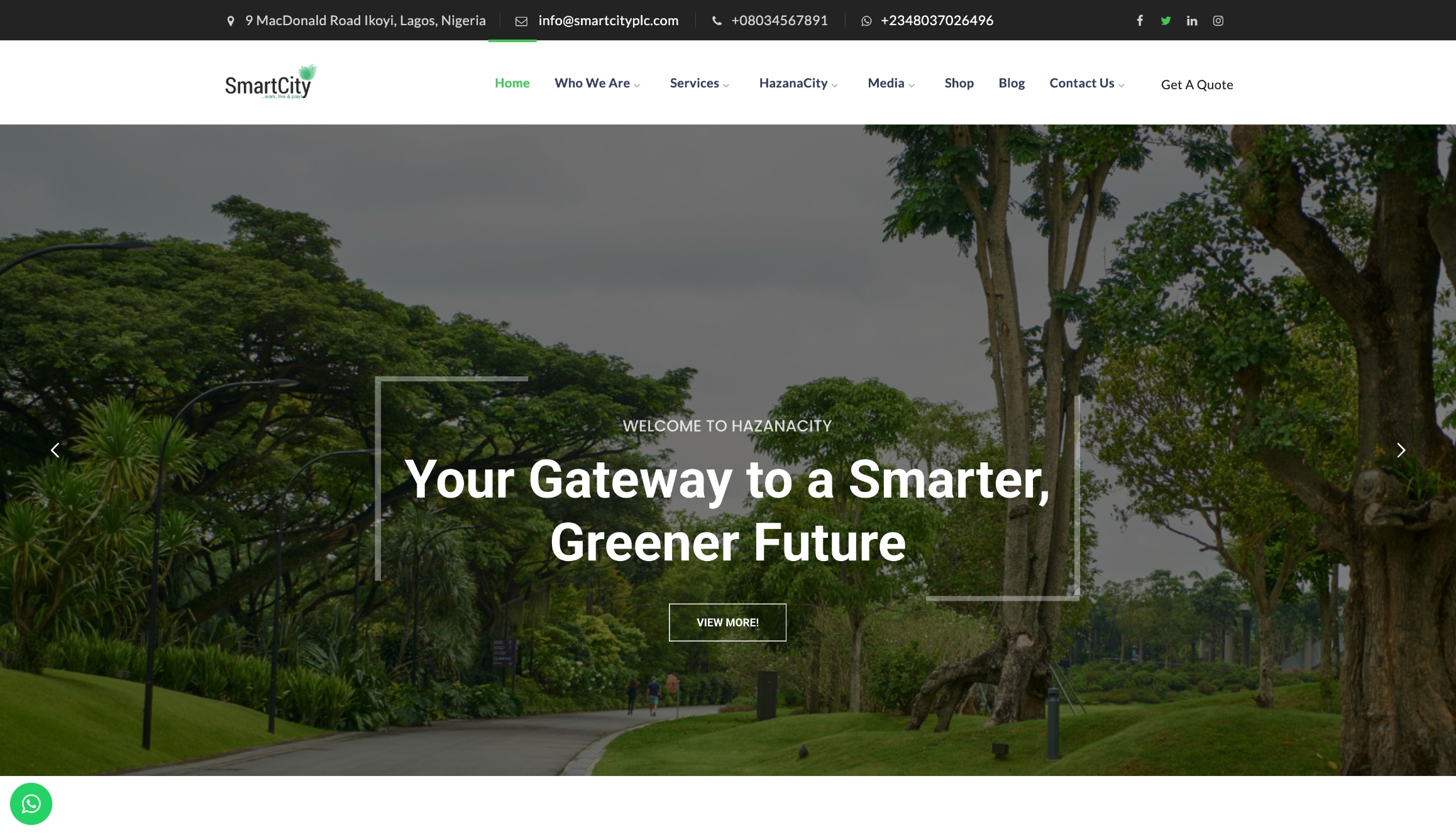 SmartCity Plc website